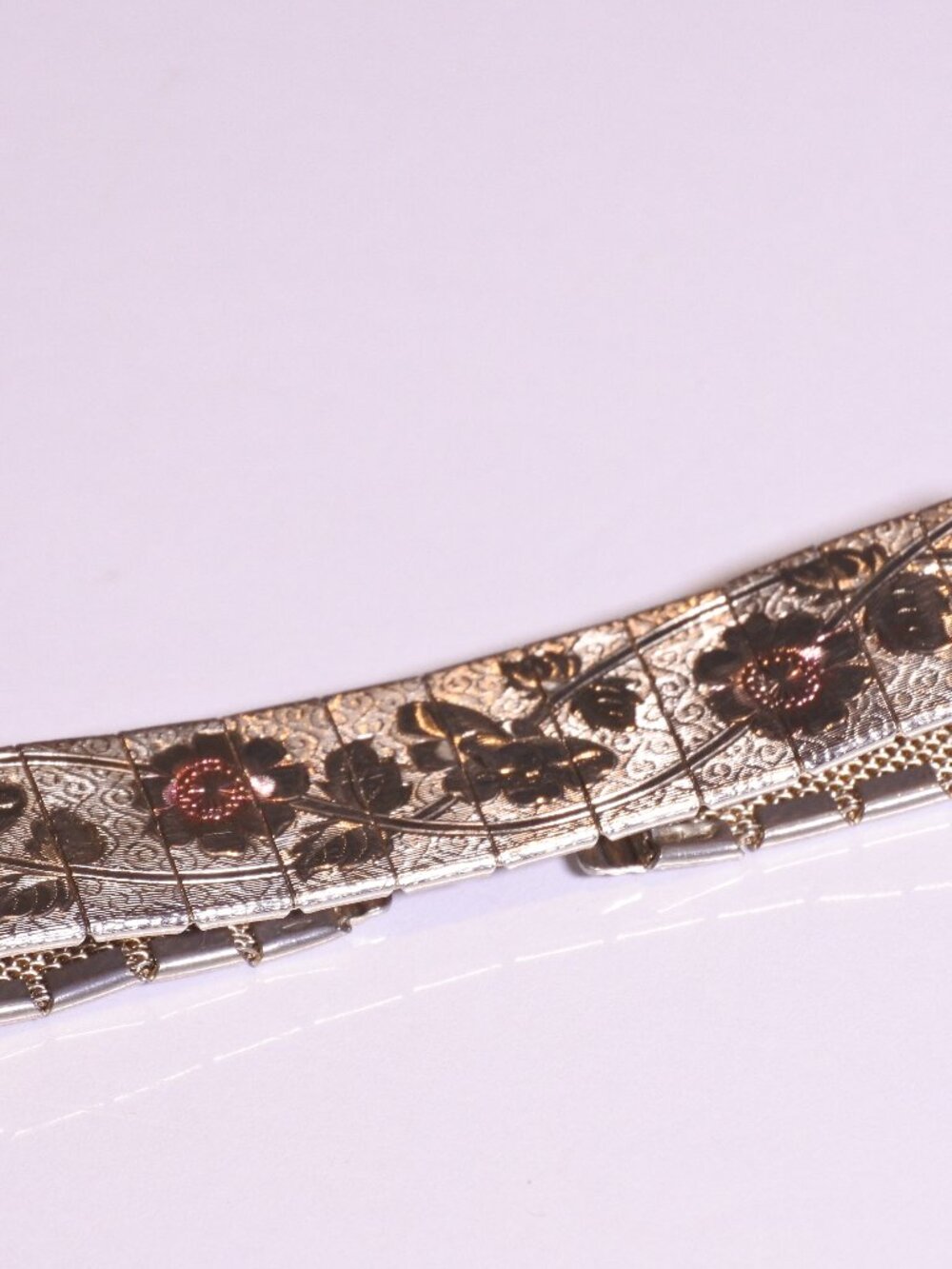 Vintage Spanish Toledo Damascene Panel Link Bracelet